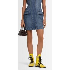 Stylish Yellow and Black Women's Sneakers